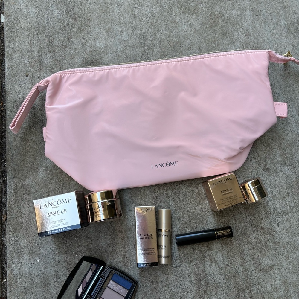 Lancôme Set Of 5 Plus Pink Bag Luxury Skincare